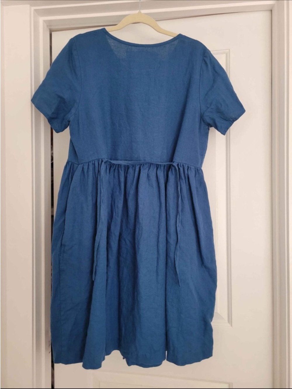 Indigo blue Mama dress by Not perfect linen - Picture 3 of 3